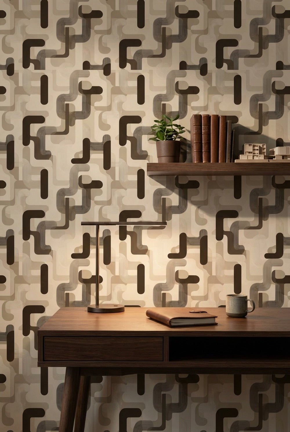 White Background Wallpaper Mid Century Modern White Background Decorative Mural