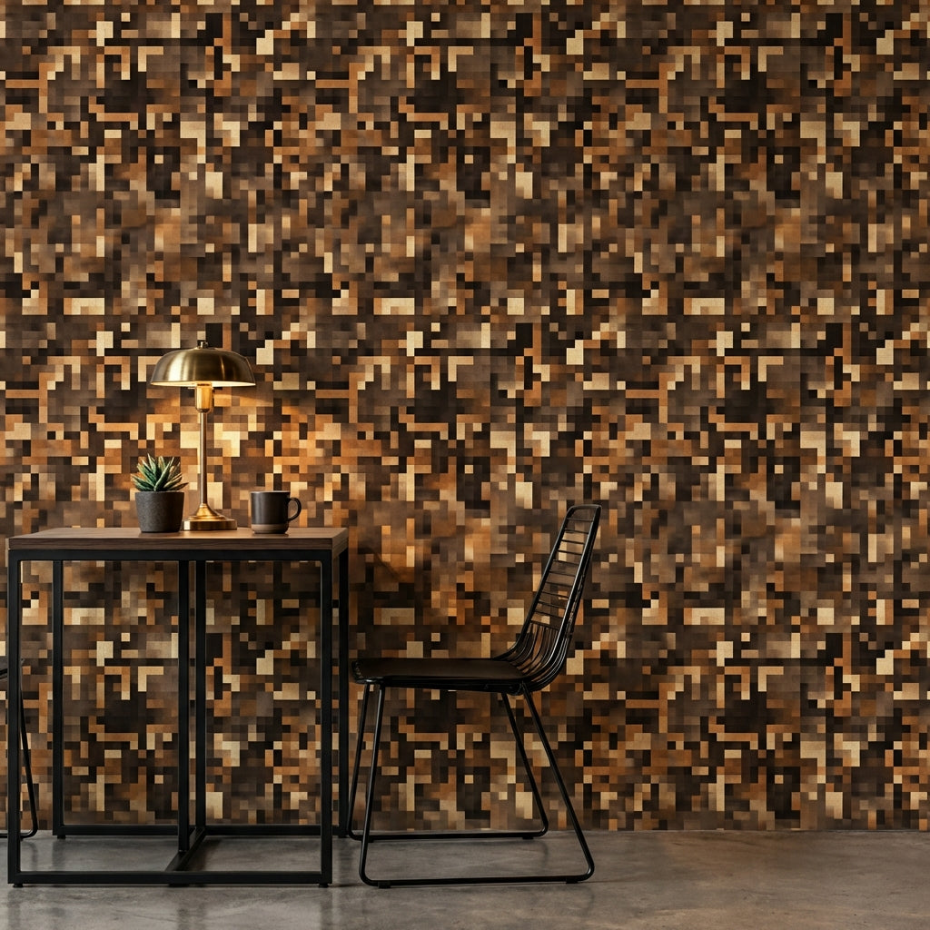 Pixelated Wallpaper Geometric Mosaic Decorative Mural