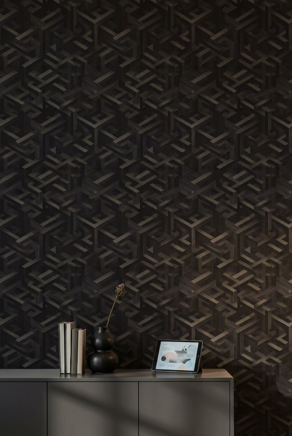3D Illusion Wallpaper Maze Removable Architectural Wall Art