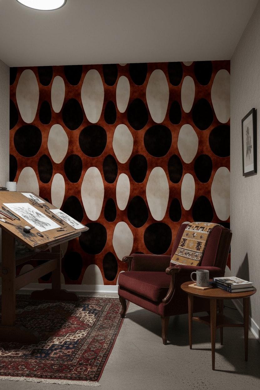 Mid Century Modern Wallpaper Retro Modern Decorative Mural
