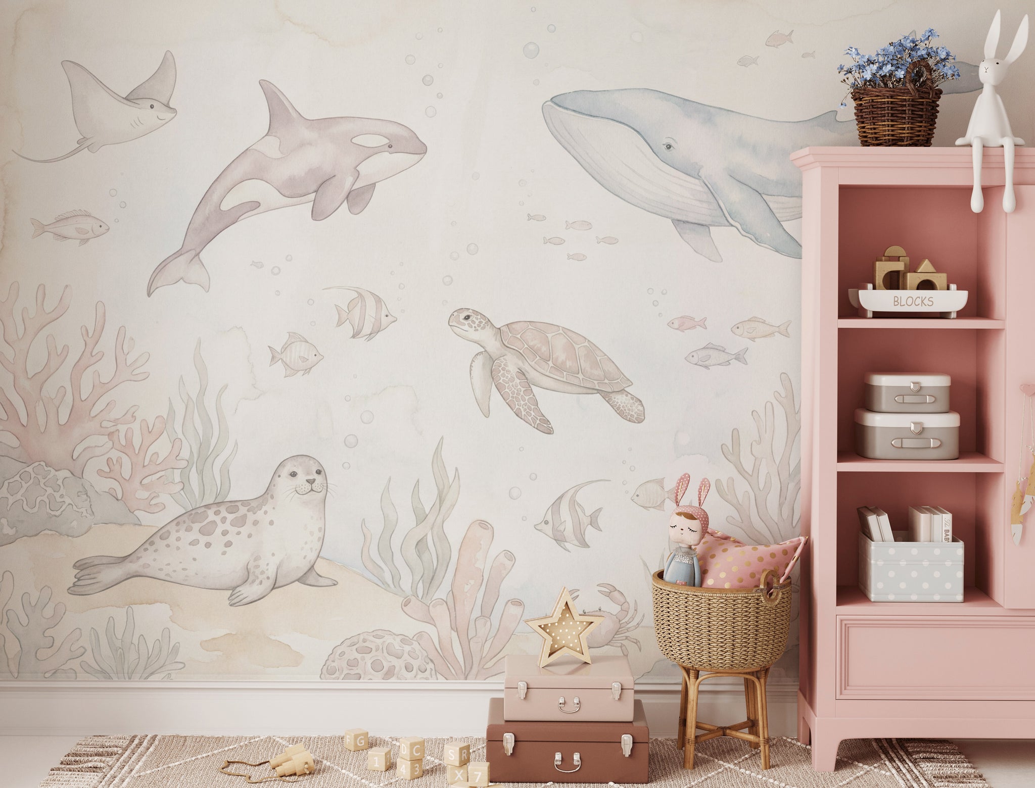 Marine Life Wallpaper Ocean Sea Animals Wall Mural