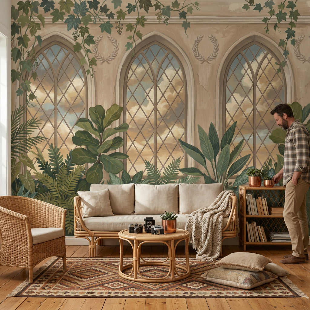 Cloudy Sky Wallpaper Indoor Garden Removable Wall Decor