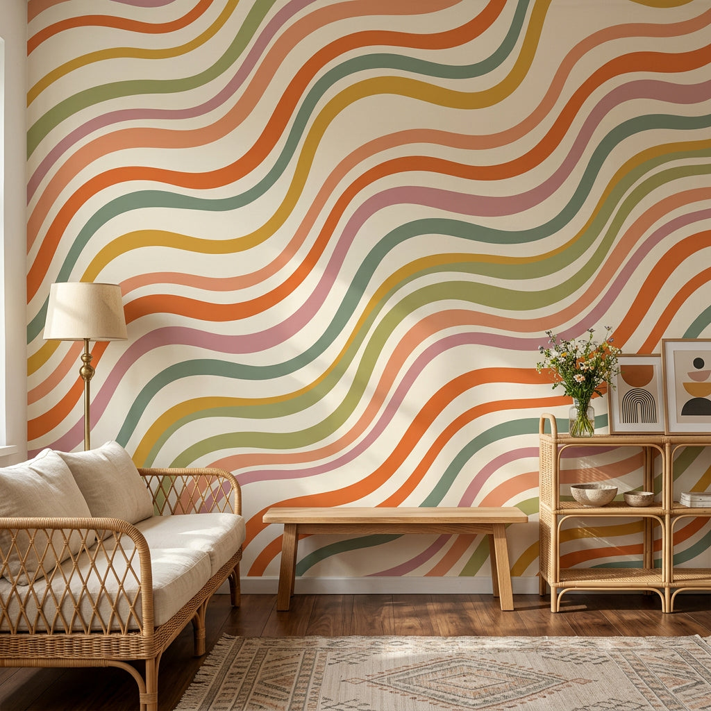 Mid Century Modern Wallpaper Retro Vintage Wall Mural