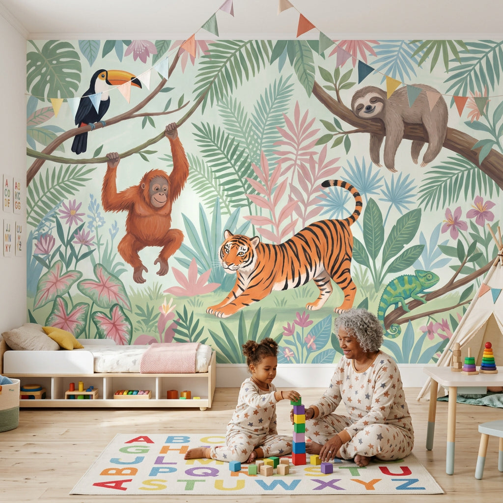 Jungle Vibe Wallpaper Tropical Safari Wall Mural