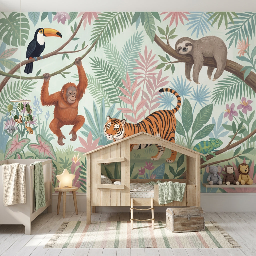 Jungle Vibe Wallpaper Tropical Safari Wall Mural