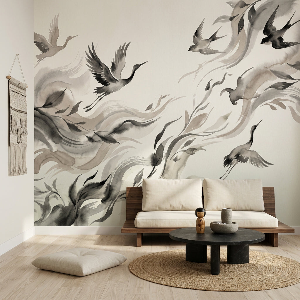 White Background Wallpaper Minimal Neutral Wall Mural