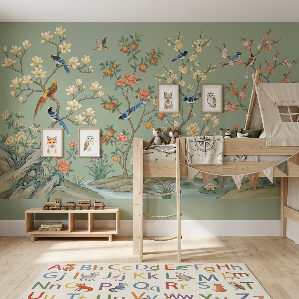 Pink Cherry Wallpaper Blossom Removable Spring Wall Decor
