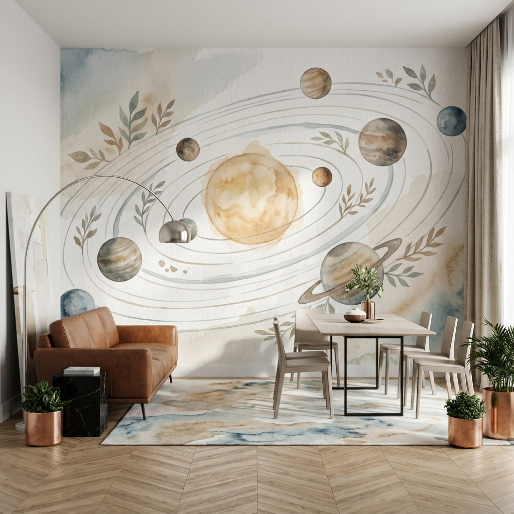 Paper Texture Wallpaper Watercolor Space Wall Mural