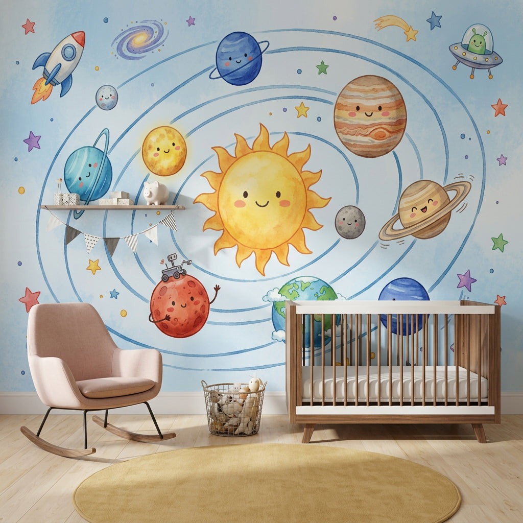 Watercolor Texture Wallpaper Painted Wash Removable Soft Pigment Wall Decor