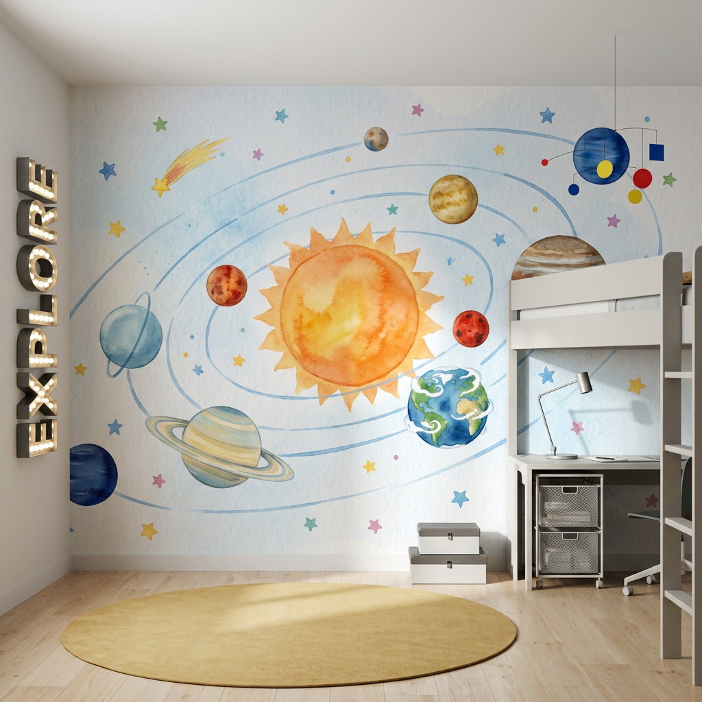 Watercolor Texture Wallpaper Paper Texture Celestial Wall Mural