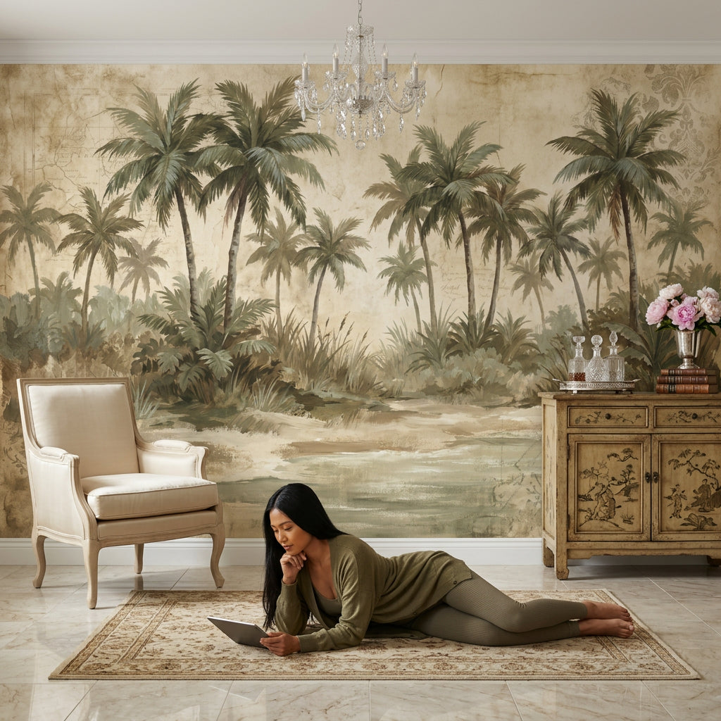 Vintage Tropical Wallpaper Tropical Tropical Wall Mural