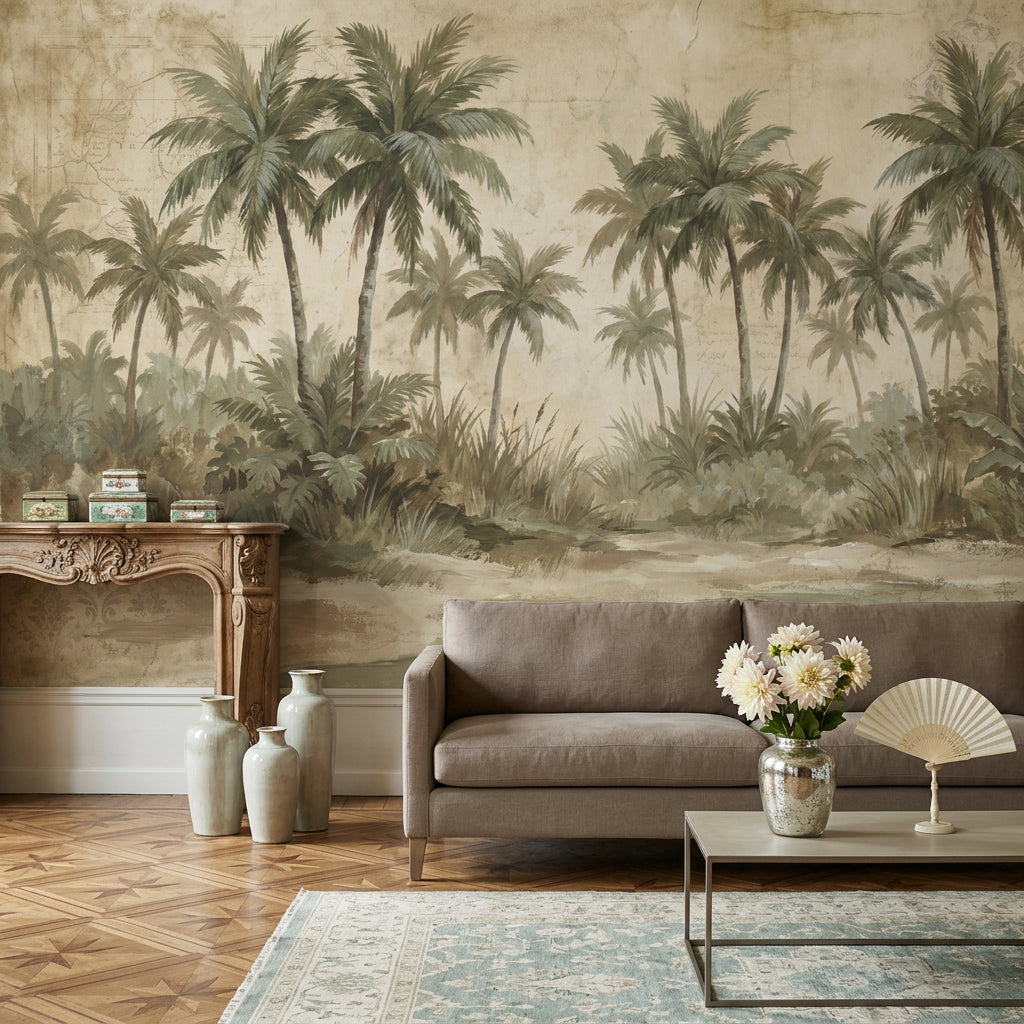 Vintage Tropical Wallpaper Tropical Tropical Wall Mural