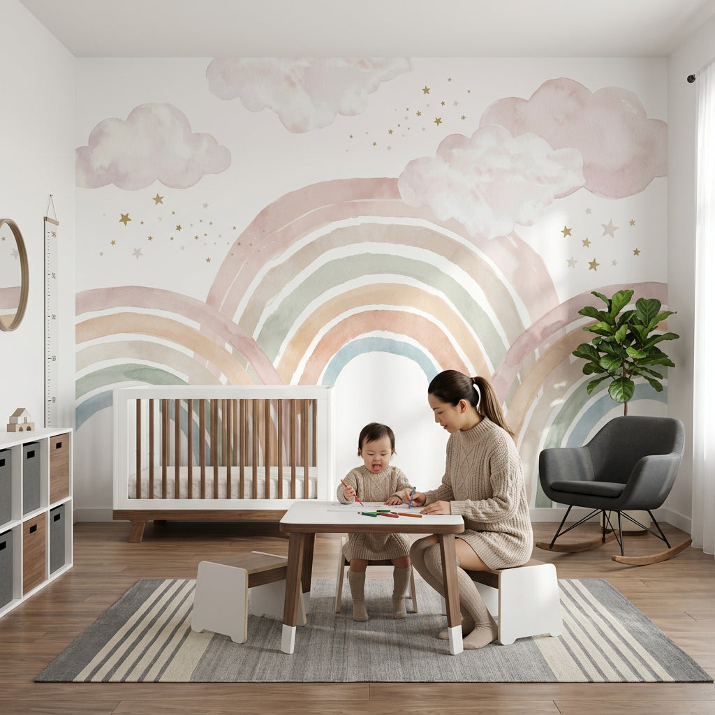 White Background Wallpaper Watercolor Texture Watercolor Texture Wall Mural