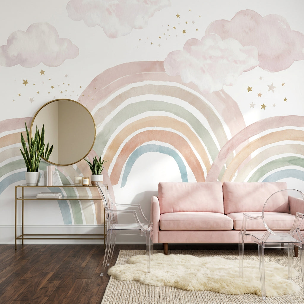 White Background Wallpaper Watercolor Texture Watercolor Texture Wall Mural