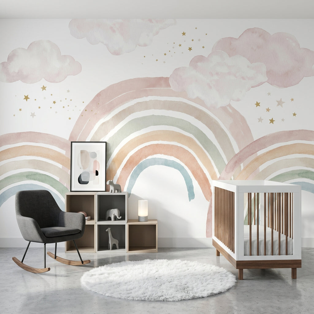 White Background Wallpaper Watercolor Texture Watercolor Texture Wall Mural