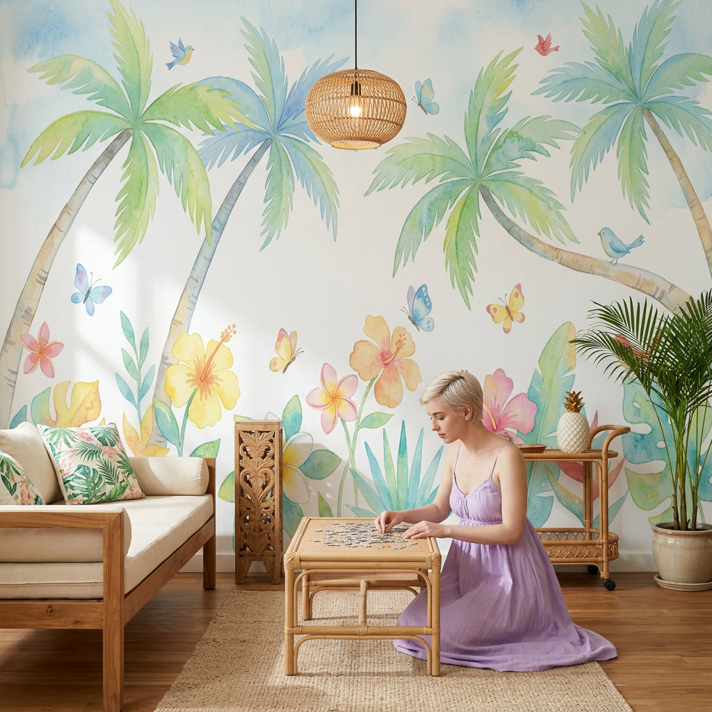 White Background Wallpaper Minimalist Removable Neutral Wall Decor