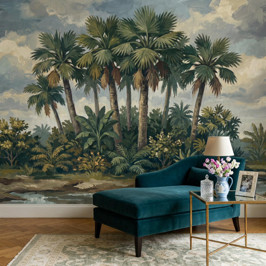 Cloudy Sky Wallpaper Overcast Gray Blue Removable Wall Decor