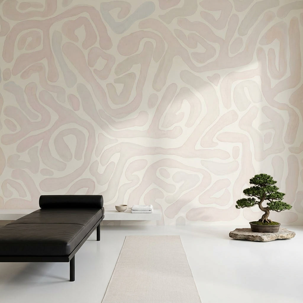 Topographic Map Wallpaper Contour Lines Removable Abstract Wall Decor