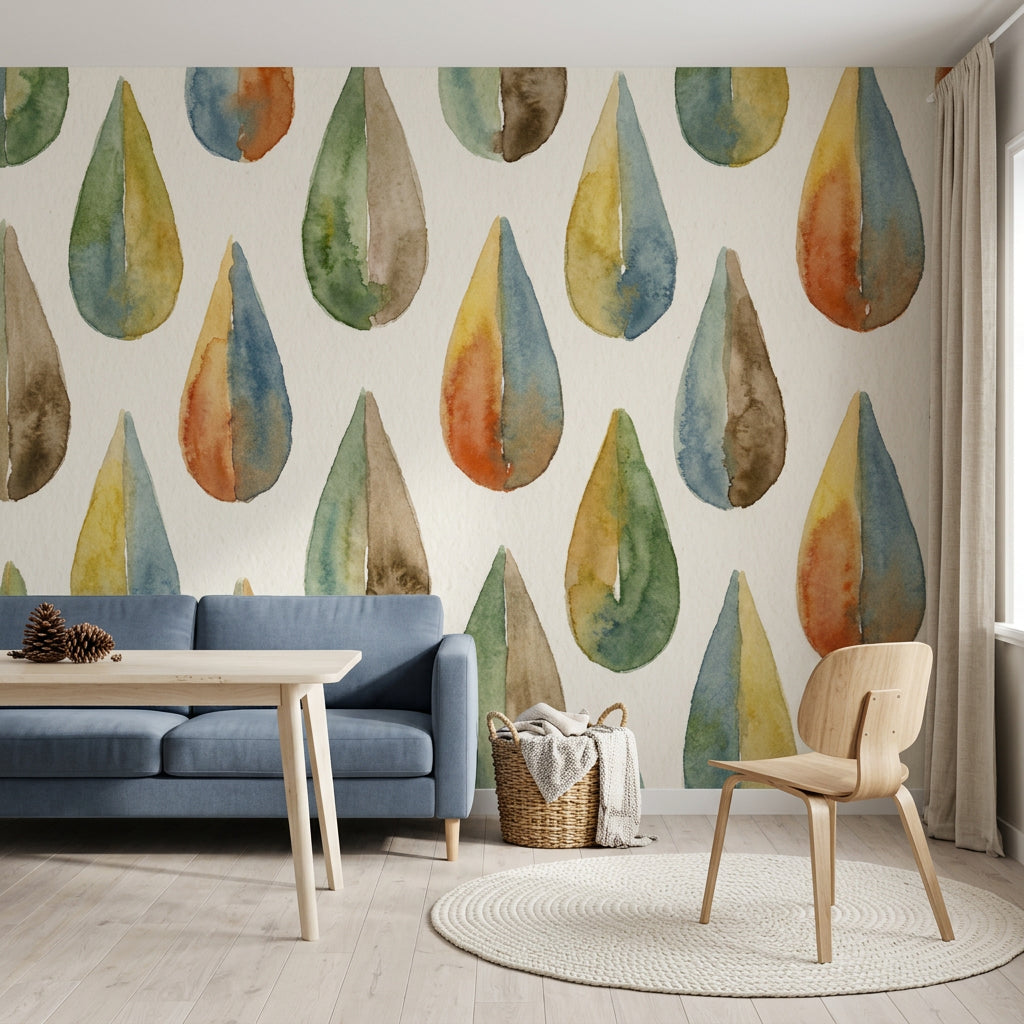 Paper Texture Wallpaper Watercolor Abstract Removable Wall Decor