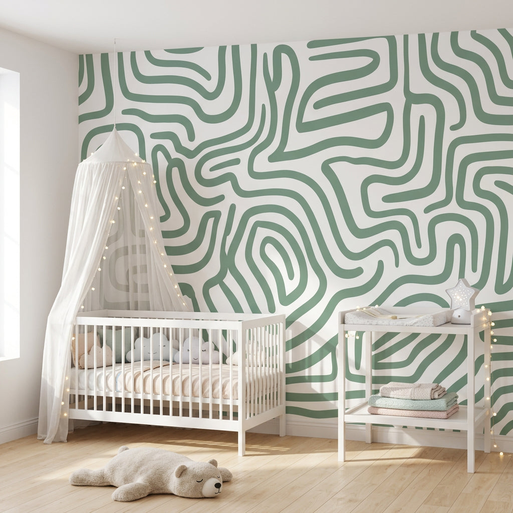 White Background Wallpaper Minimalist Abstract Wall Mural