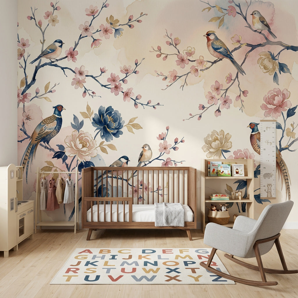 Pink Cherry Wallpaper Cherry Blossom Sakura Removable Wall Decor