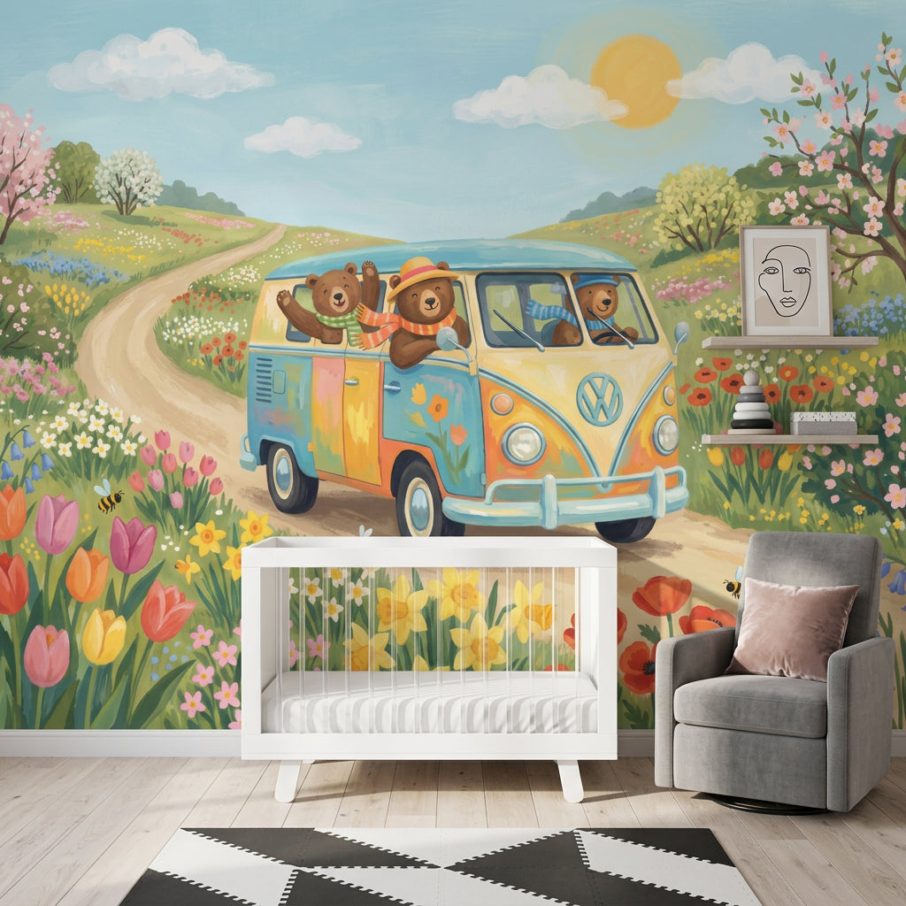 Sunny Sky Wallpaper Pastel Spring Wall Mural