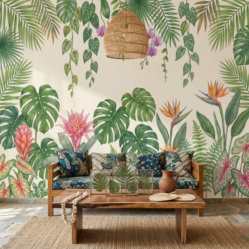 Bird Of Paradise Wallpaper Tropical Botanical Wall Mural