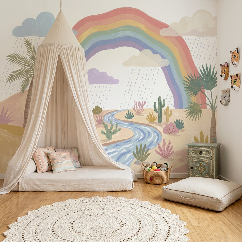 White Background Wallpaper Nursery Removable Kids Room Wall Decor