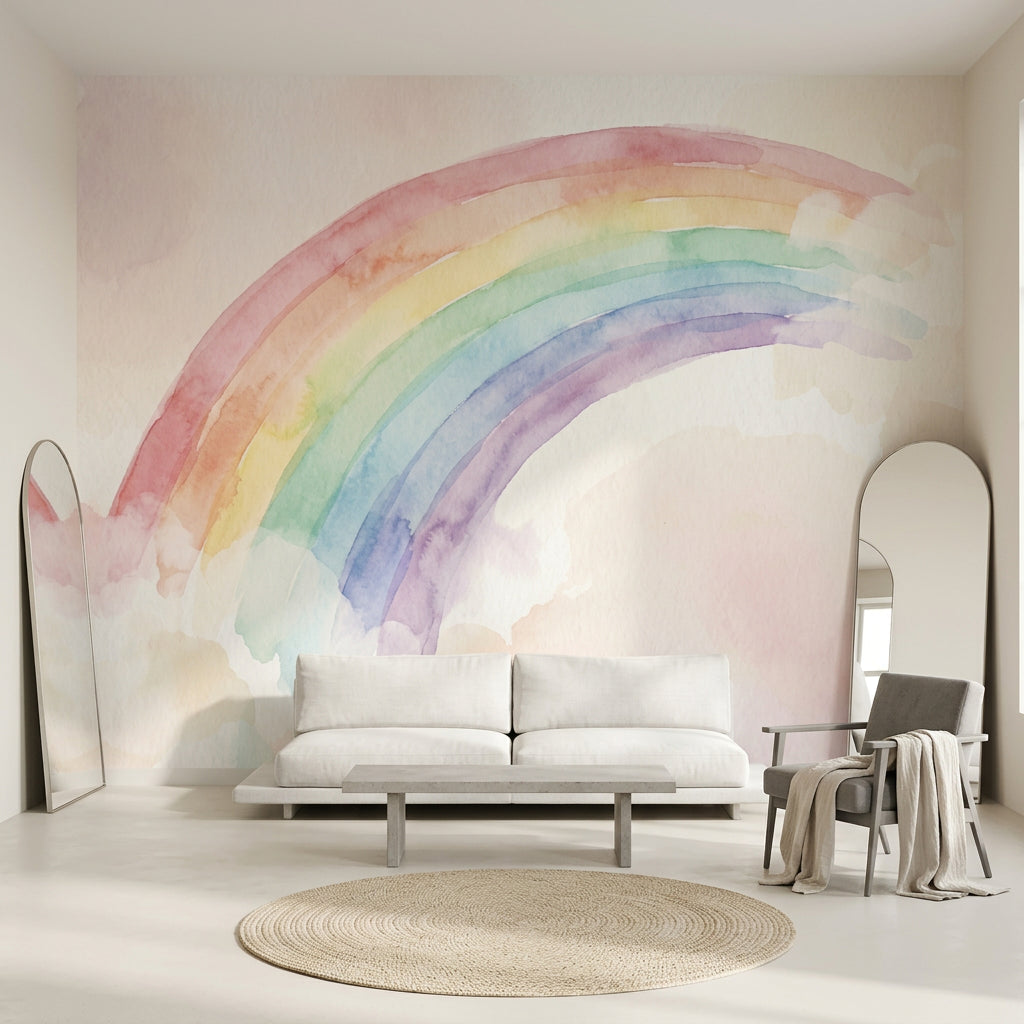 Cloudy Sky Wallpaper Watercolor Texture Cloudy Sky Removable Wall Decor