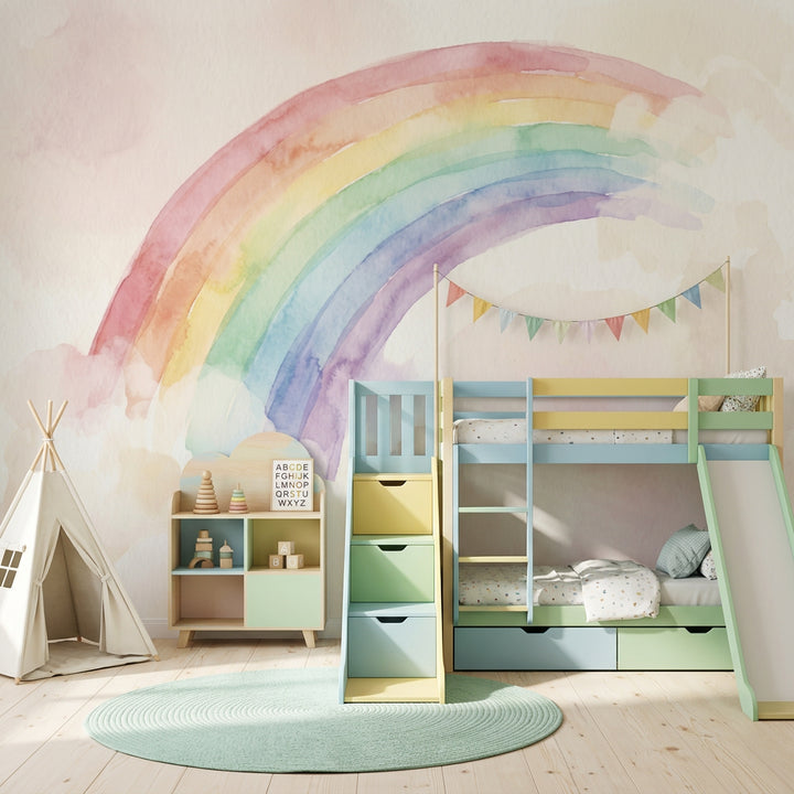 Cloudy Sky Wallpaper Watercolor Texture Cloudy Sky Removable Wall Decor
