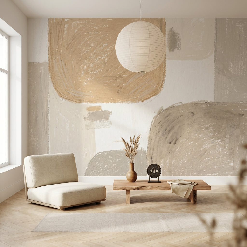 White Background Wallpaper Light Neutral Removable Minimal Wall Decor