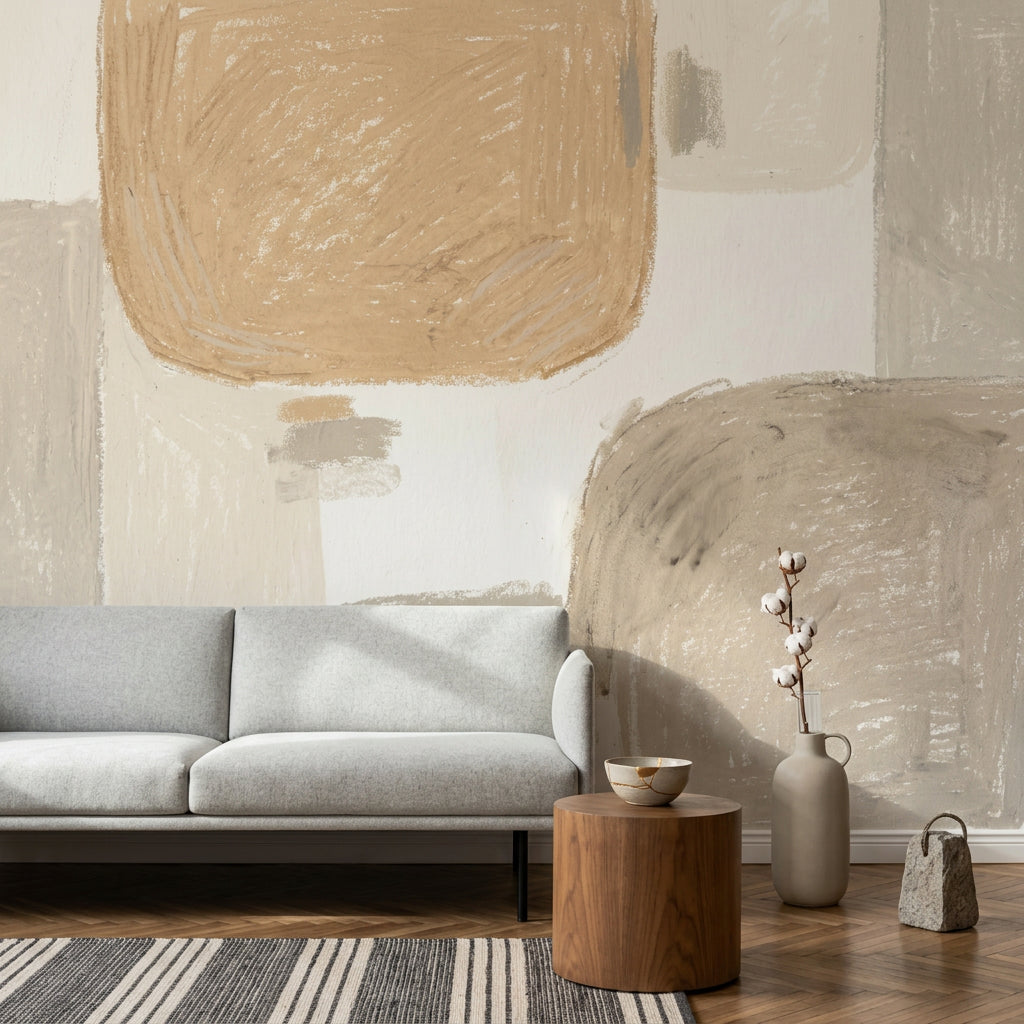 White Background Wallpaper Light Neutral Removable Minimal Wall Decor