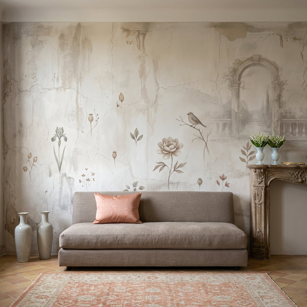 Muted Green Wallpaper Sage Green Olive Green Removable Wall Decor