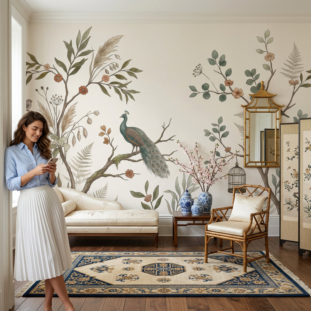 Muted Green Wallpaper Sage Green Teal Wall Mural