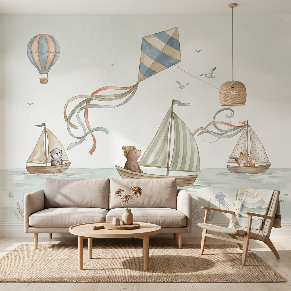 Hot Air Balloon Wallpaper Balloon Removable Sky Wall Decor
