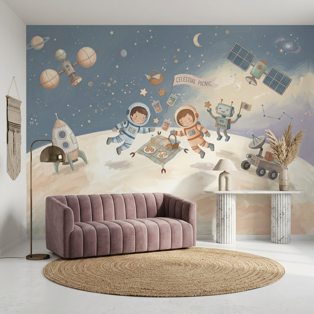 With Stars Wallpaper Starry Sky Removable Galaxy Wall Decor