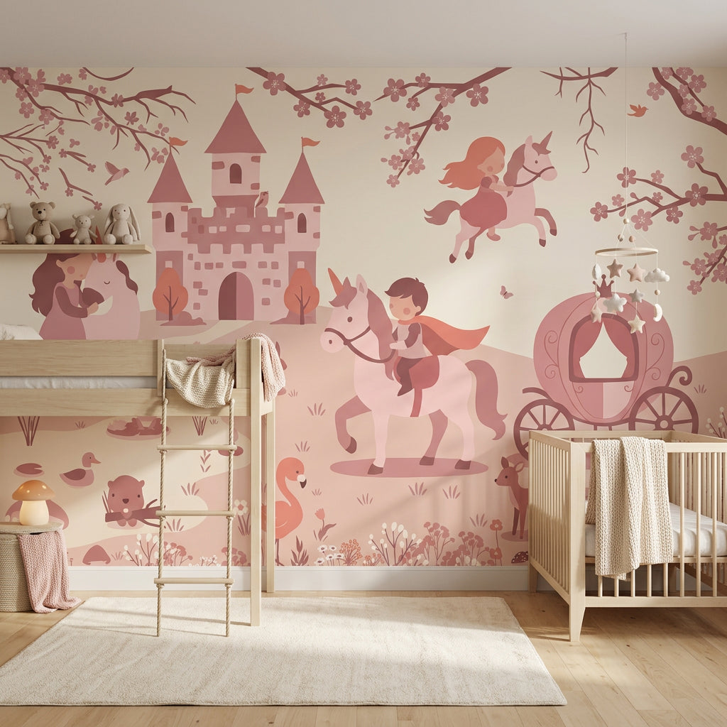 Fairytale Wallpaper Princess Removable Castle Wall Decor
