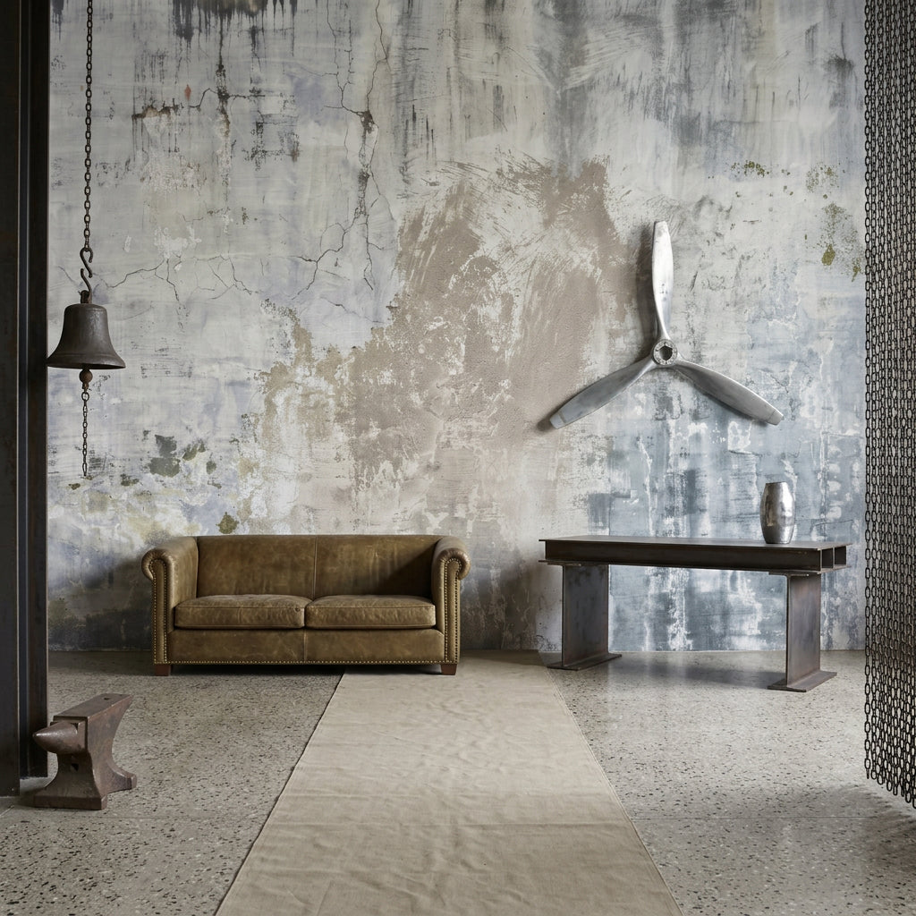 Concrete Wall Wallpaper Cement Texture Removable Industrial Wall Decor