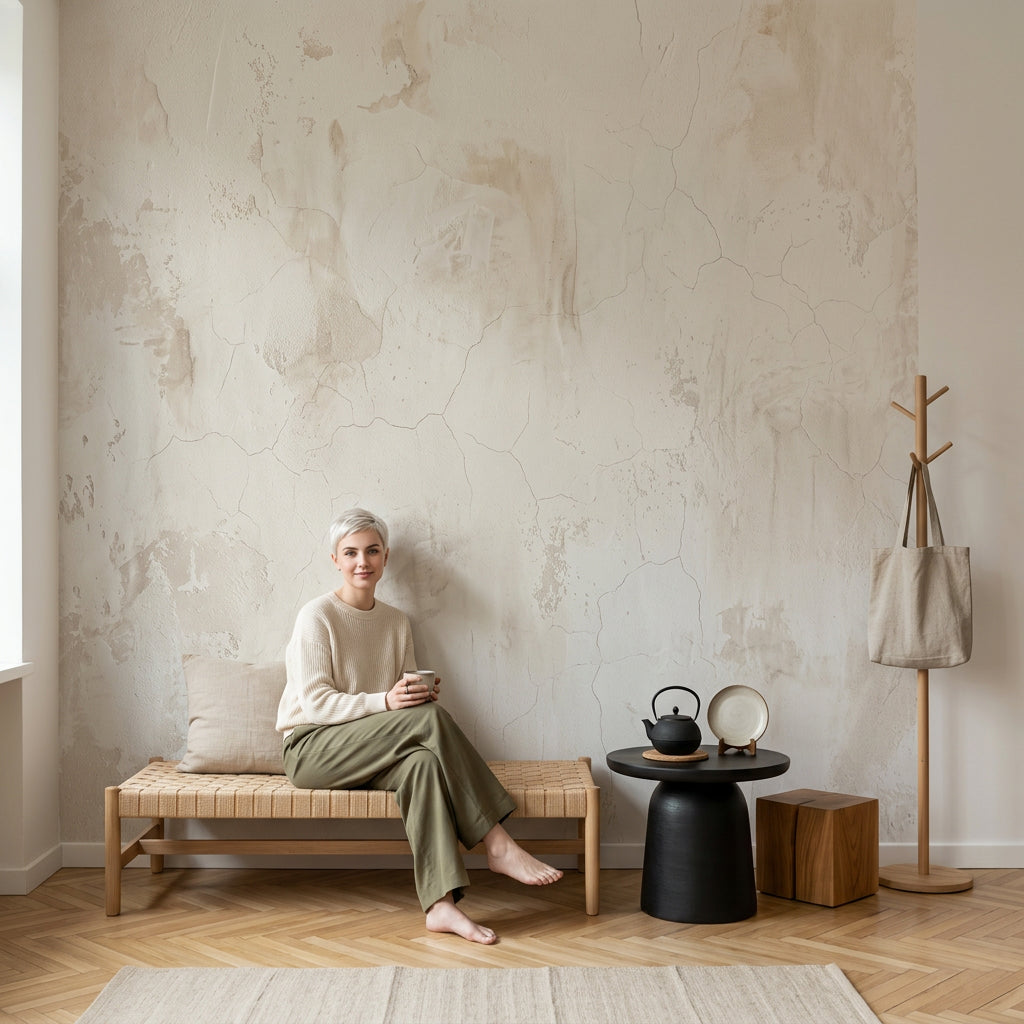 Textured Wall Wallpaper Stucco Removable Distressed Wall Decor