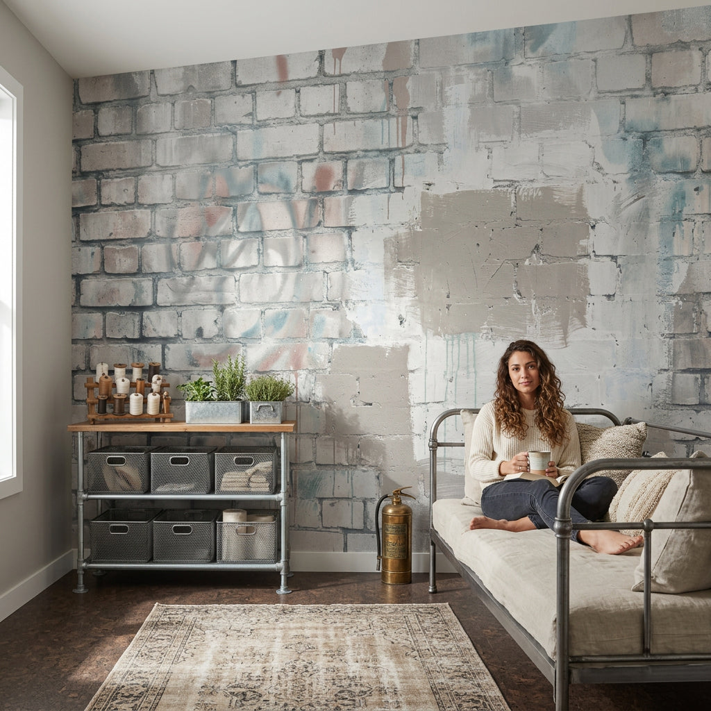 Brick Wall Wallpaper Exposed Masonry Removable Urban Loft Wall Decor