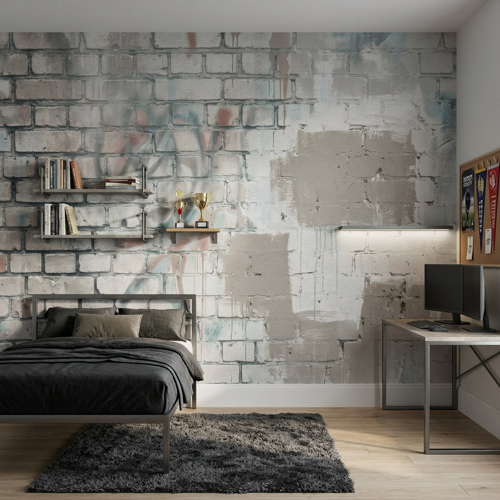 Brick Wall Wallpaper Exposed Masonry Removable Urban Loft Wall Decor