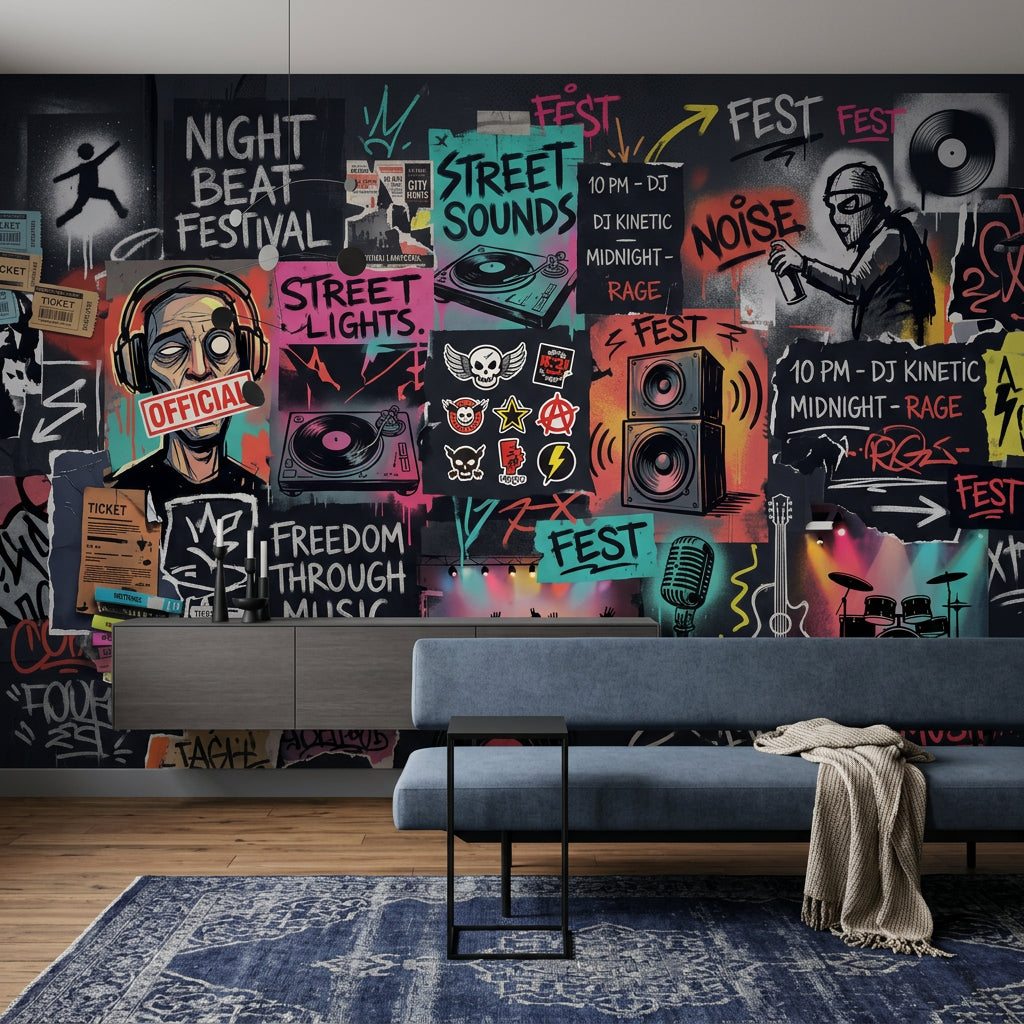 Posters Wallpaper Concert Posters Removable Street Posters Wall Decor