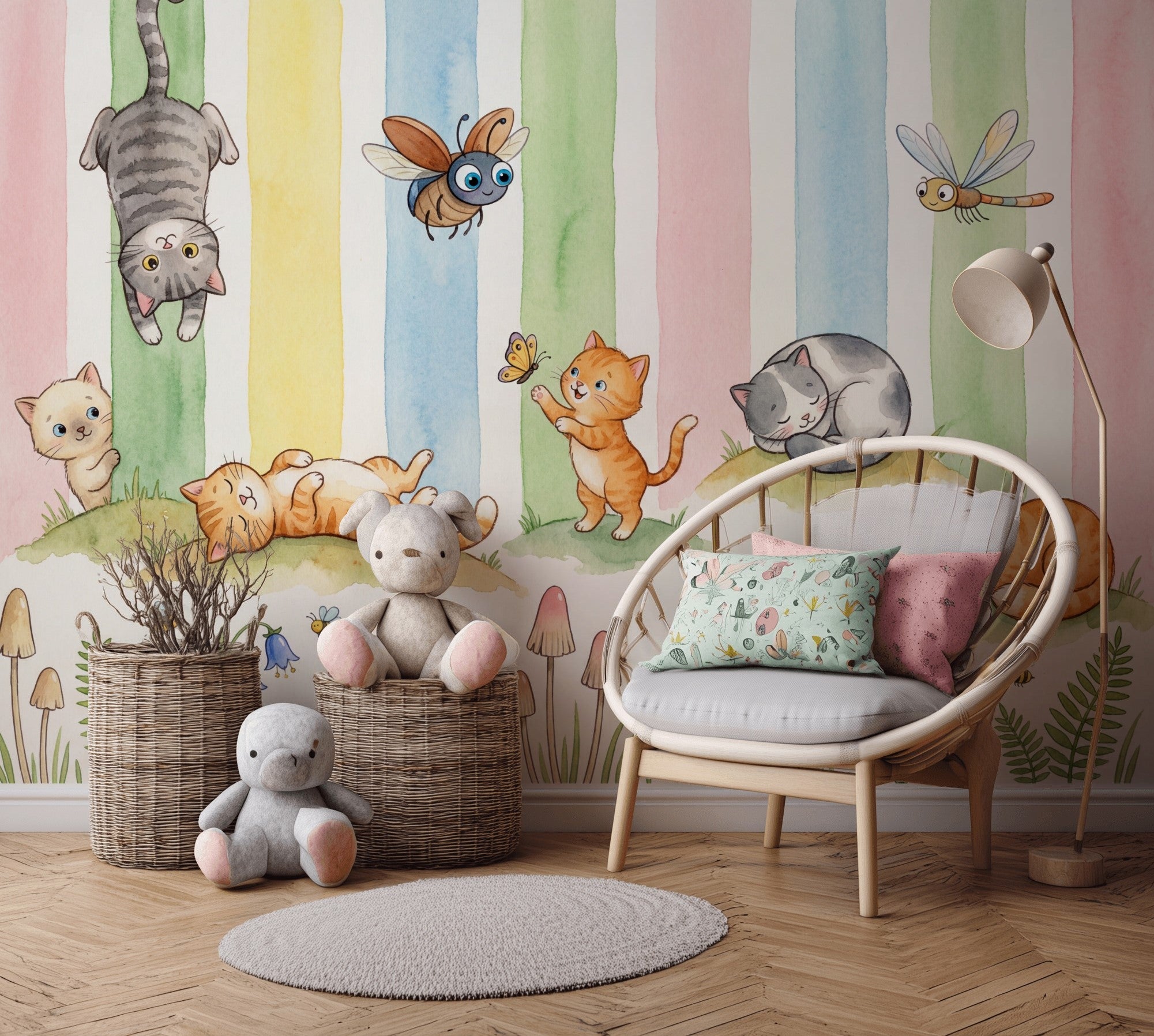 Meadow Flowers Wallpaper Wildflower Botanical Wall Mural