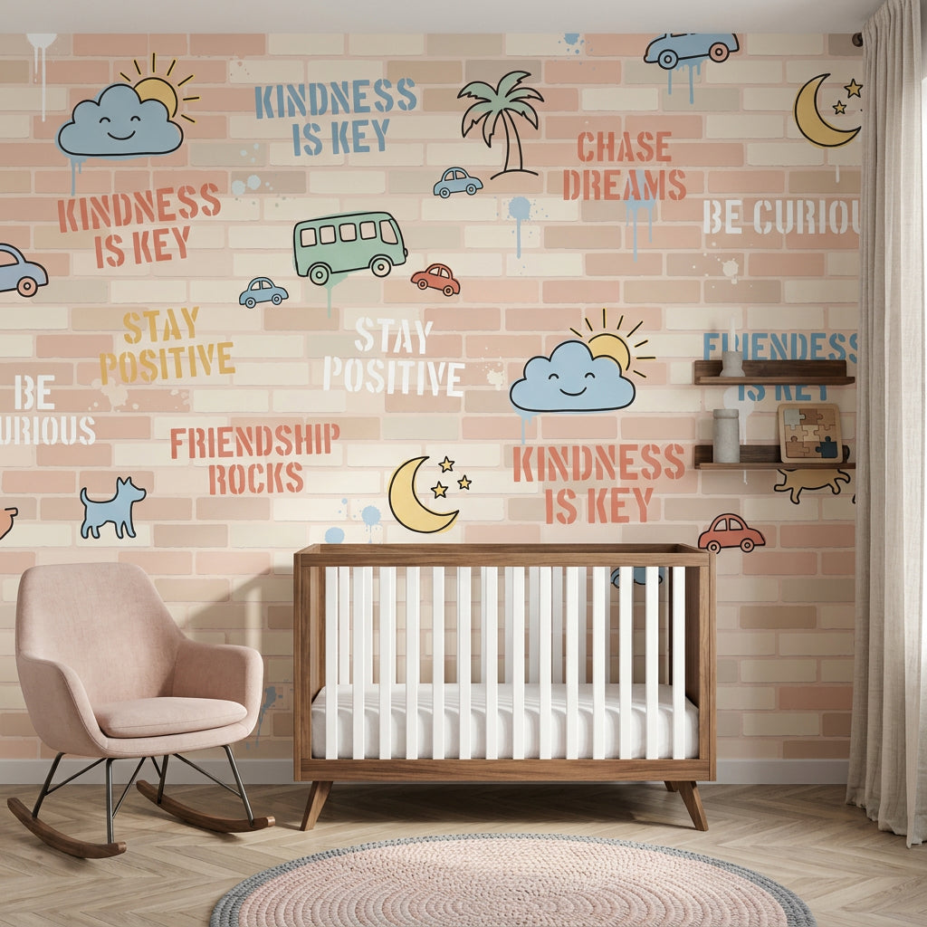 Brick Wall Wallpaper With Stars Removable Brick Wall Wall Decor