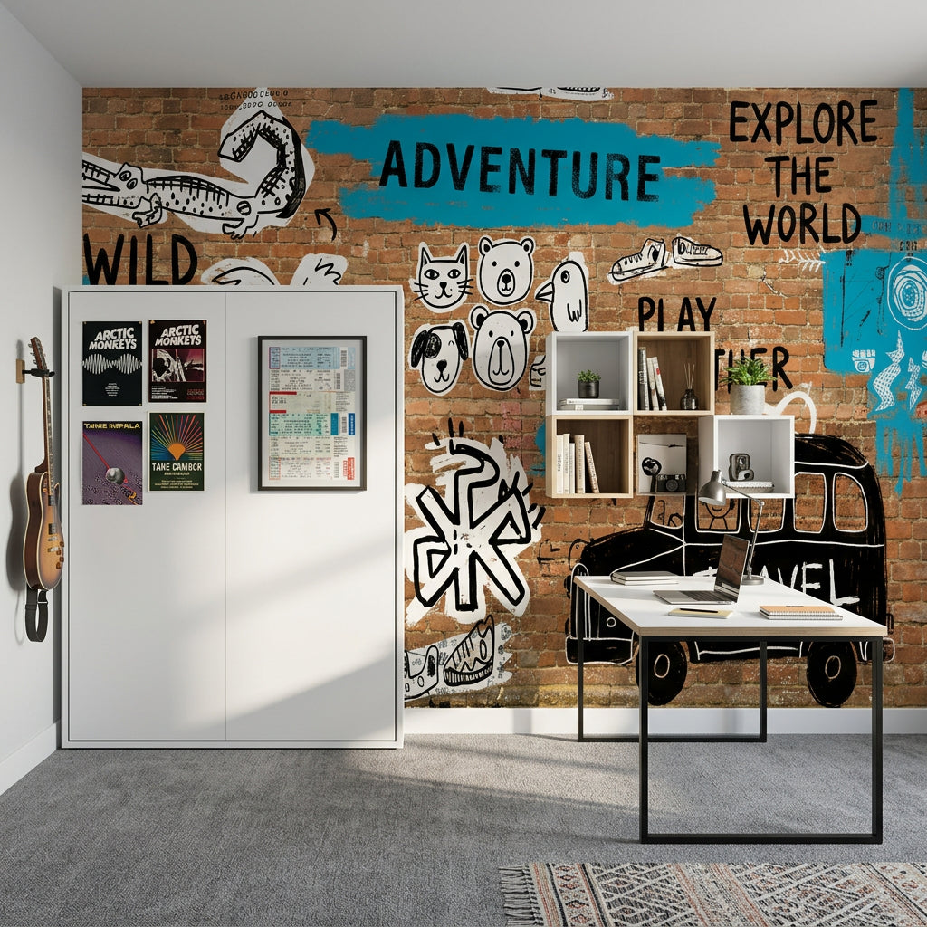 Brick Wall Wallpaper Urban Brick Wall Removable Exposed Brick Wall Wall Decor