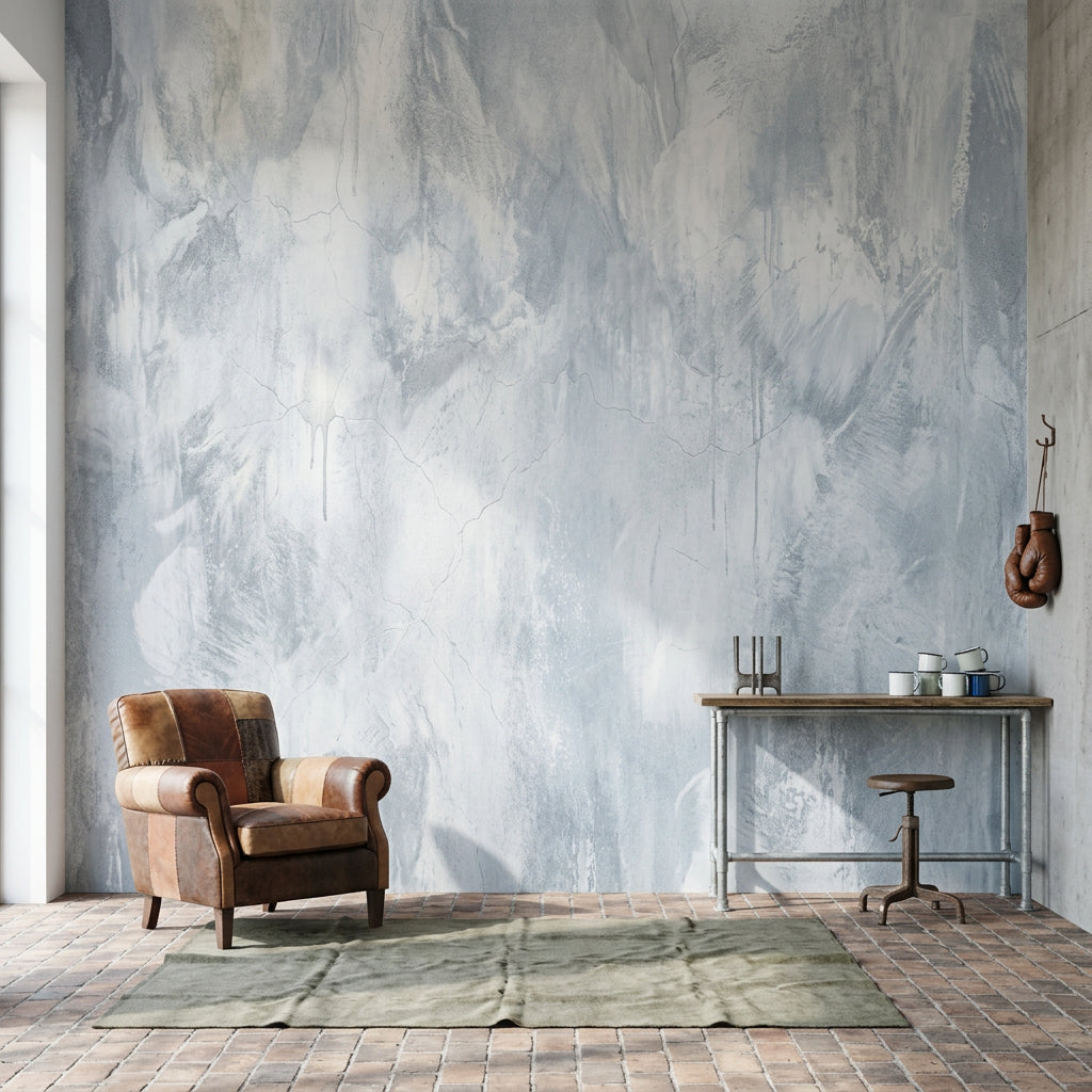 Concrete Texture Wallpaper Cement Finish Plaster Effect Wall Mural
