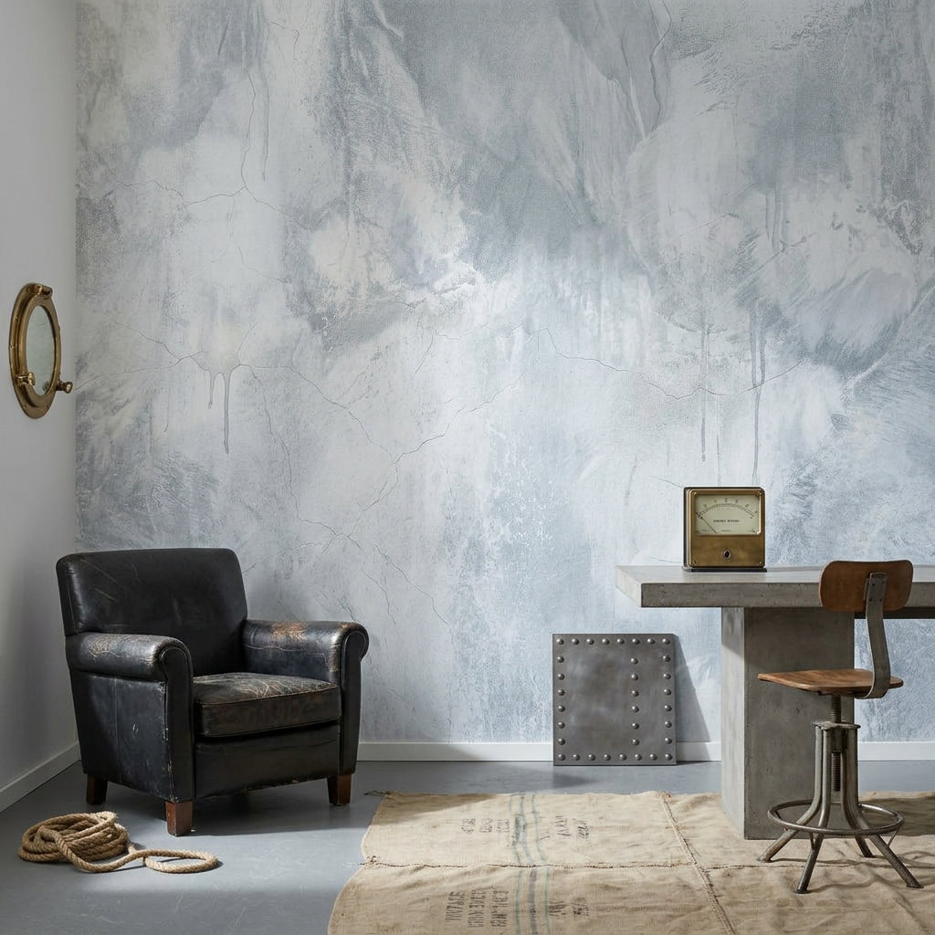 Concrete Texture Wallpaper Cement Finish Plaster Effect Wall Mural