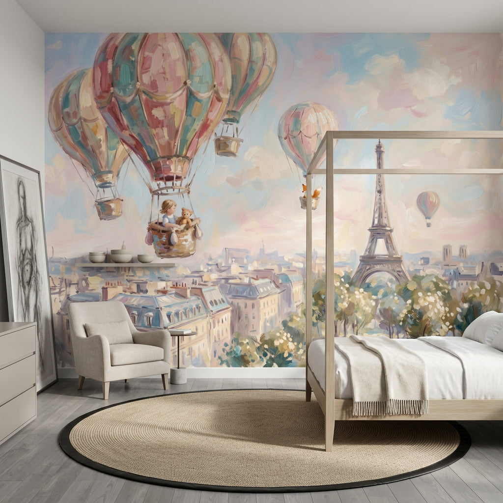 Eiffel Tower Wallpaper Paris Whimsical Wall Mural