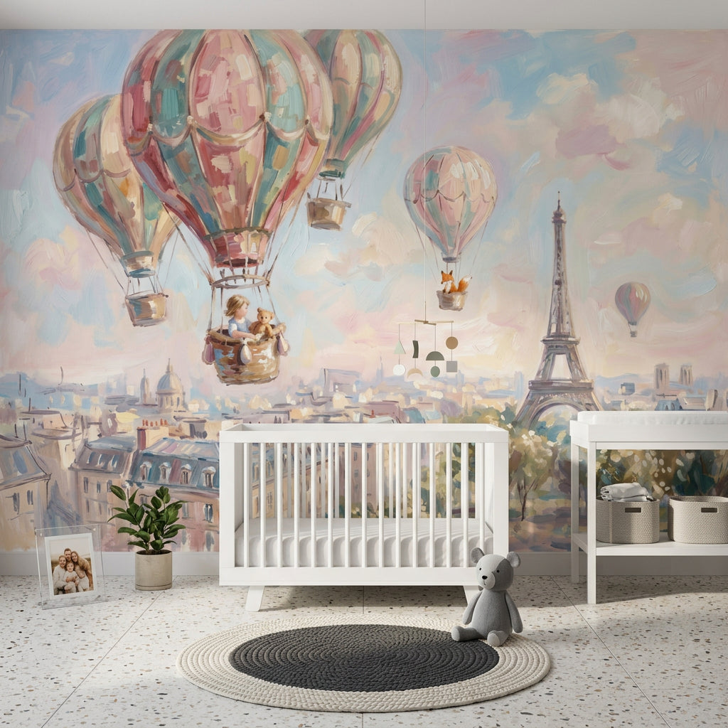 Eiffel Tower Wallpaper Paris Whimsical Wall Mural