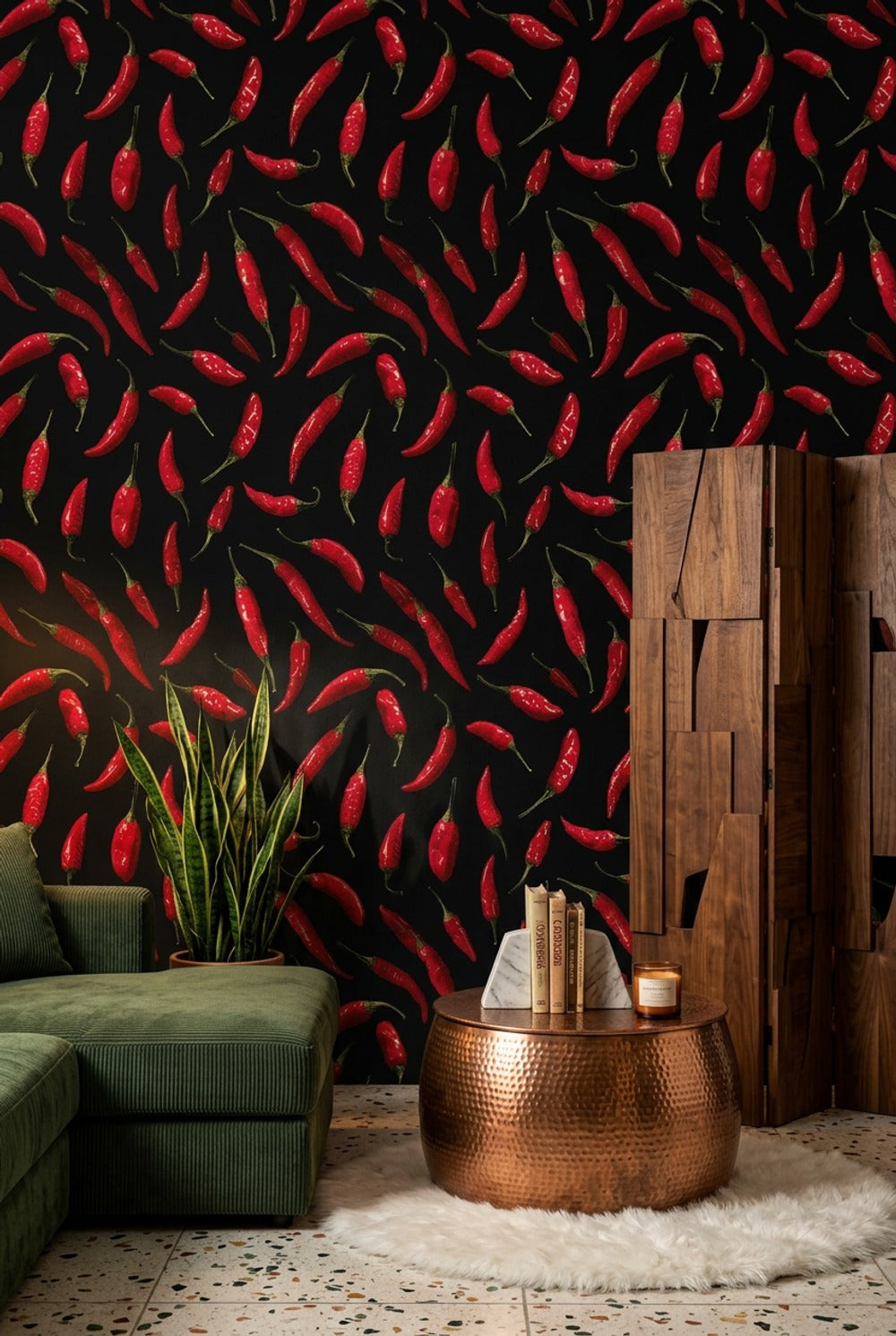 Solid Black Wallpaper Dark Modern Decorative Mural